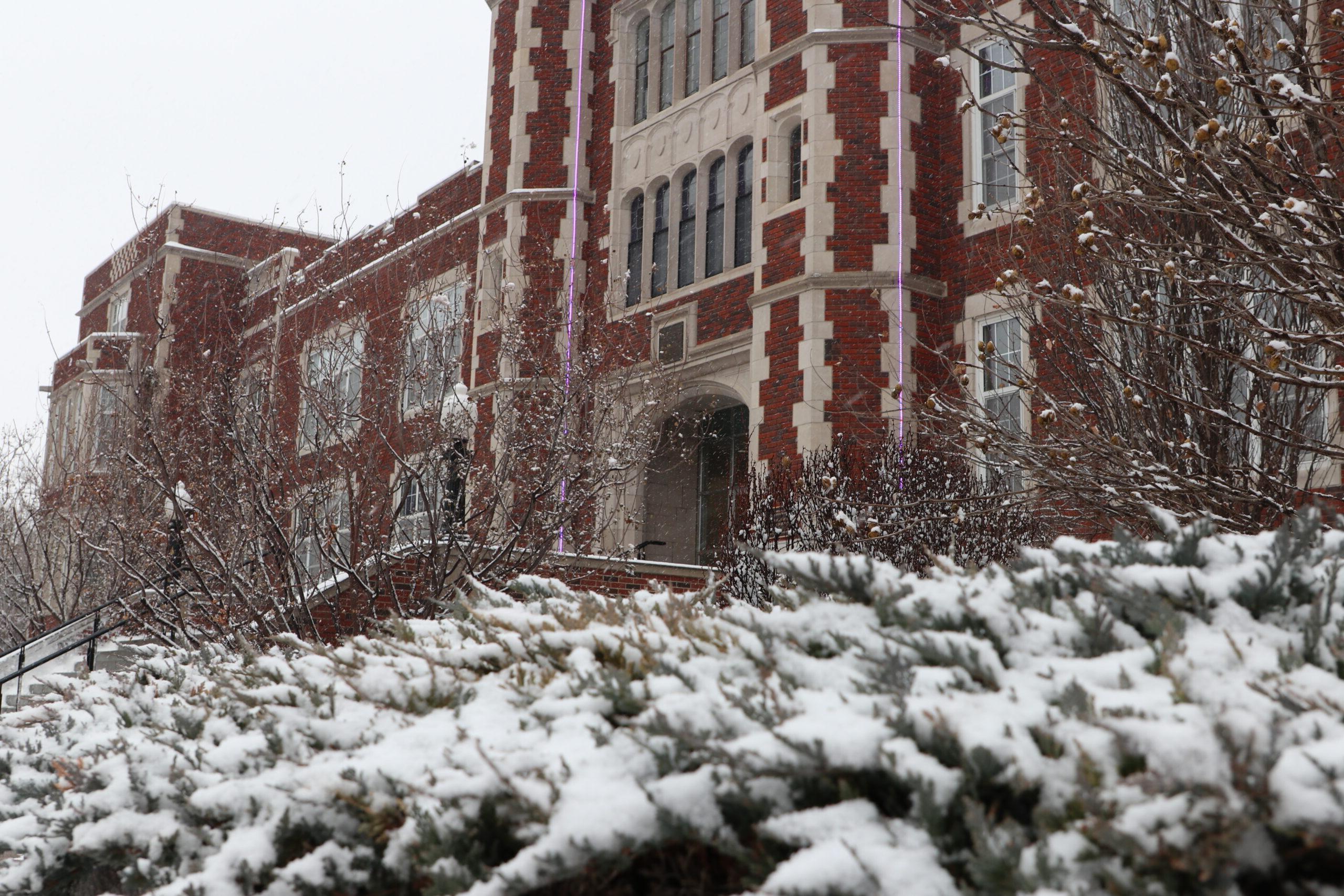 Pioneer Hall - Light Snow - January 5, 2024
